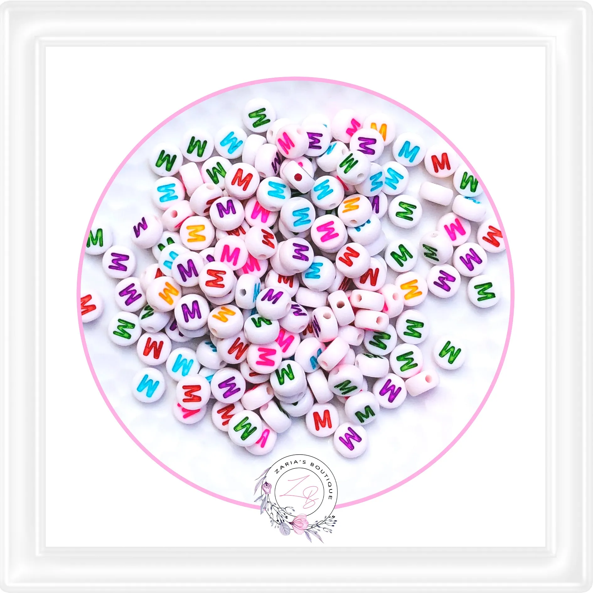 ⋅  Alphabet Beads ⋅ A - Z - 10 Pieces - You Choose ⋅