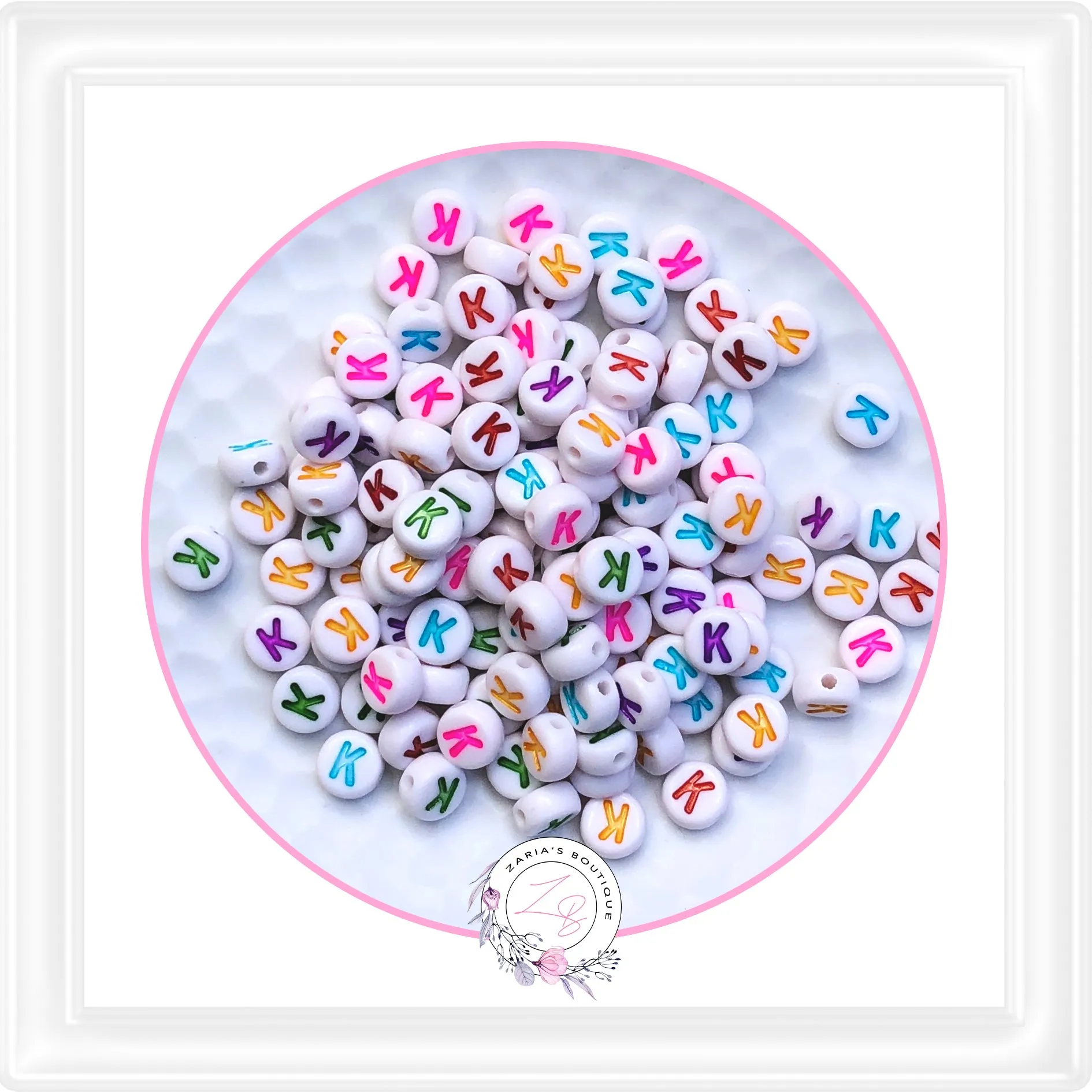 ⋅  Alphabet Beads ⋅ A - Z - 10 Pieces - You Choose ⋅