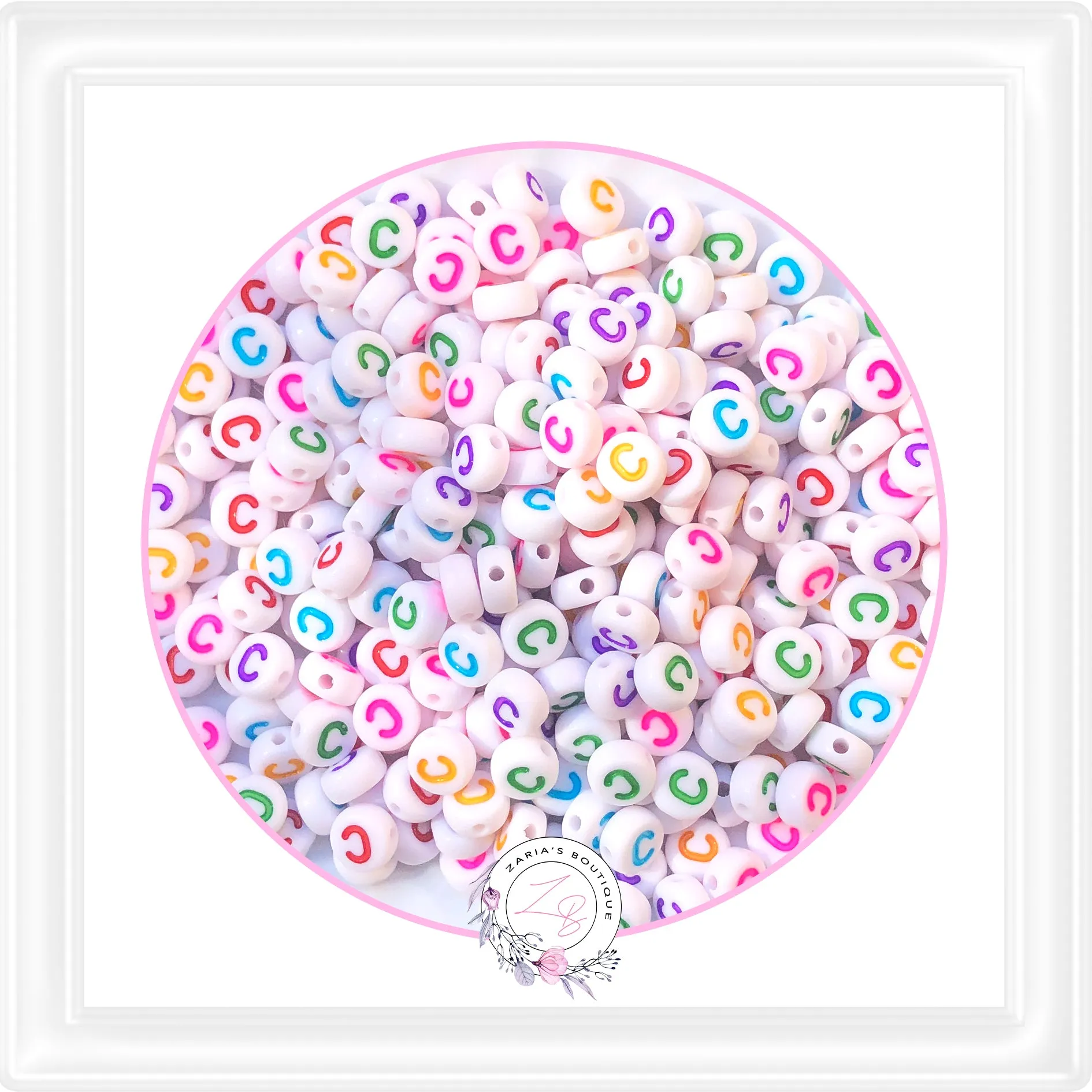 ⋅  Alphabet Beads ⋅ A - Z - 10 Pieces - You Choose ⋅