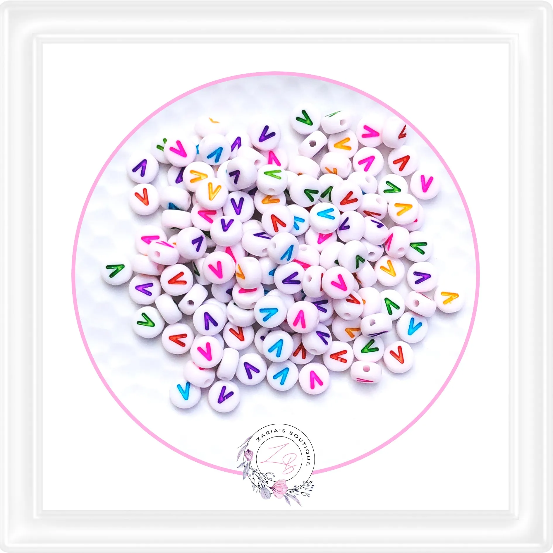 ⋅  Alphabet Beads ⋅ A - Z - 10 Pieces - You Choose ⋅