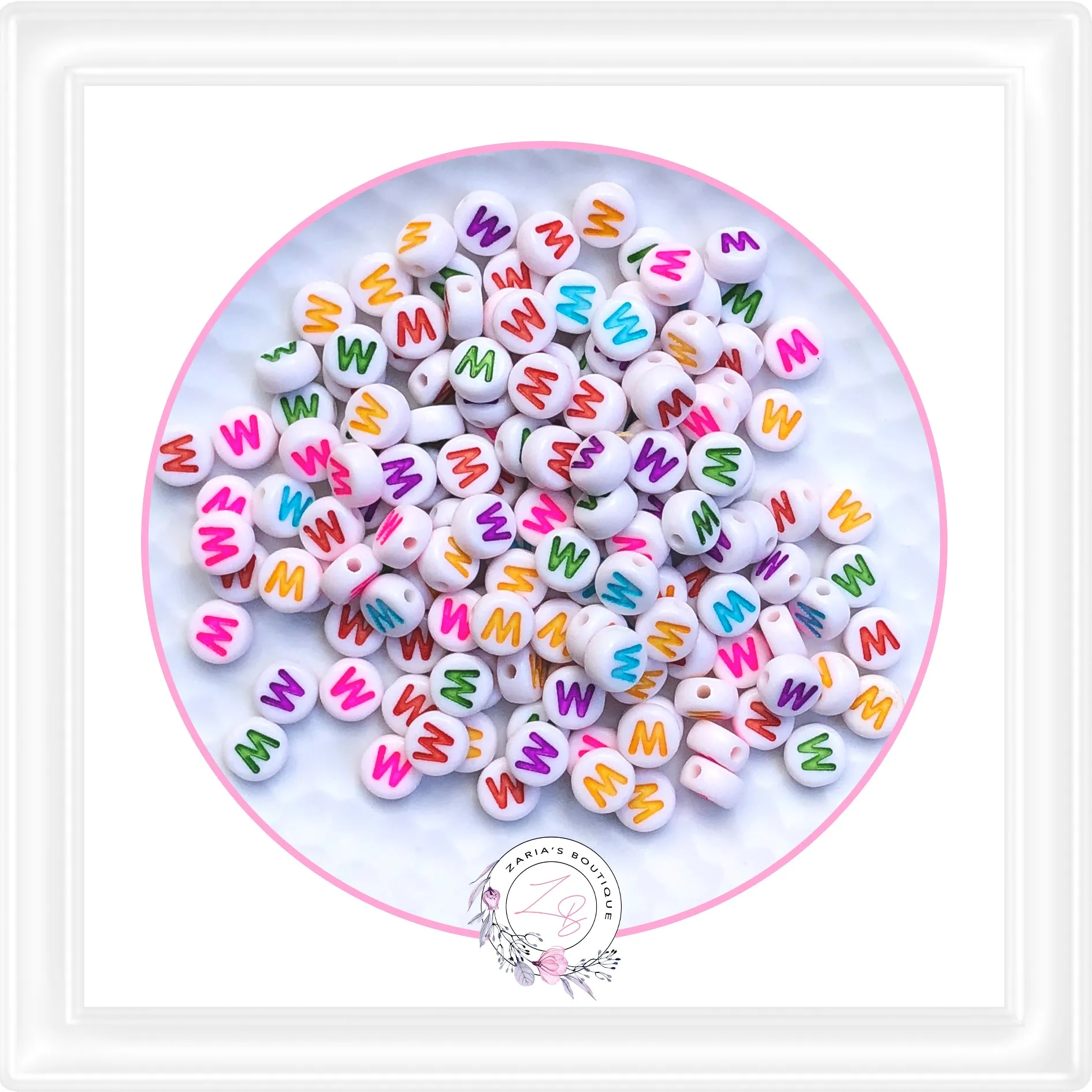 ⋅  Alphabet Beads ⋅ A - Z - 10 Pieces - You Choose ⋅