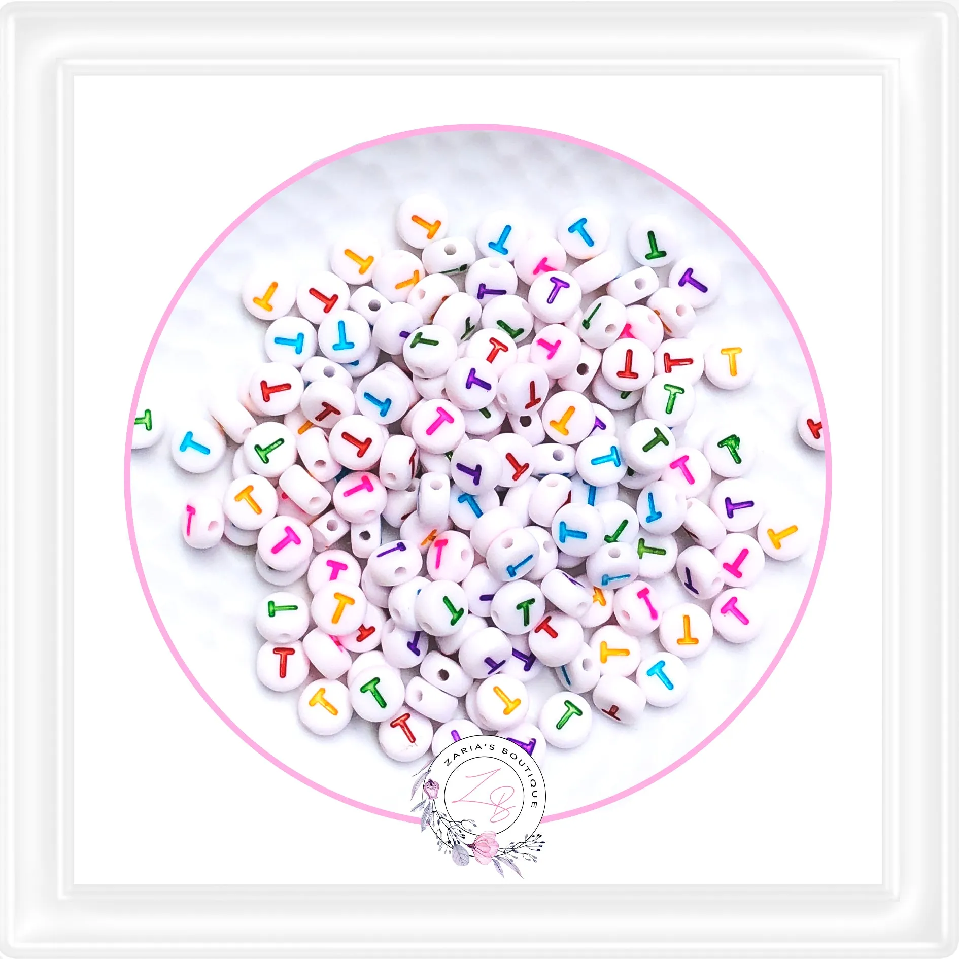 ⋅  Alphabet Beads ⋅ A - Z - 10 Pieces - You Choose ⋅