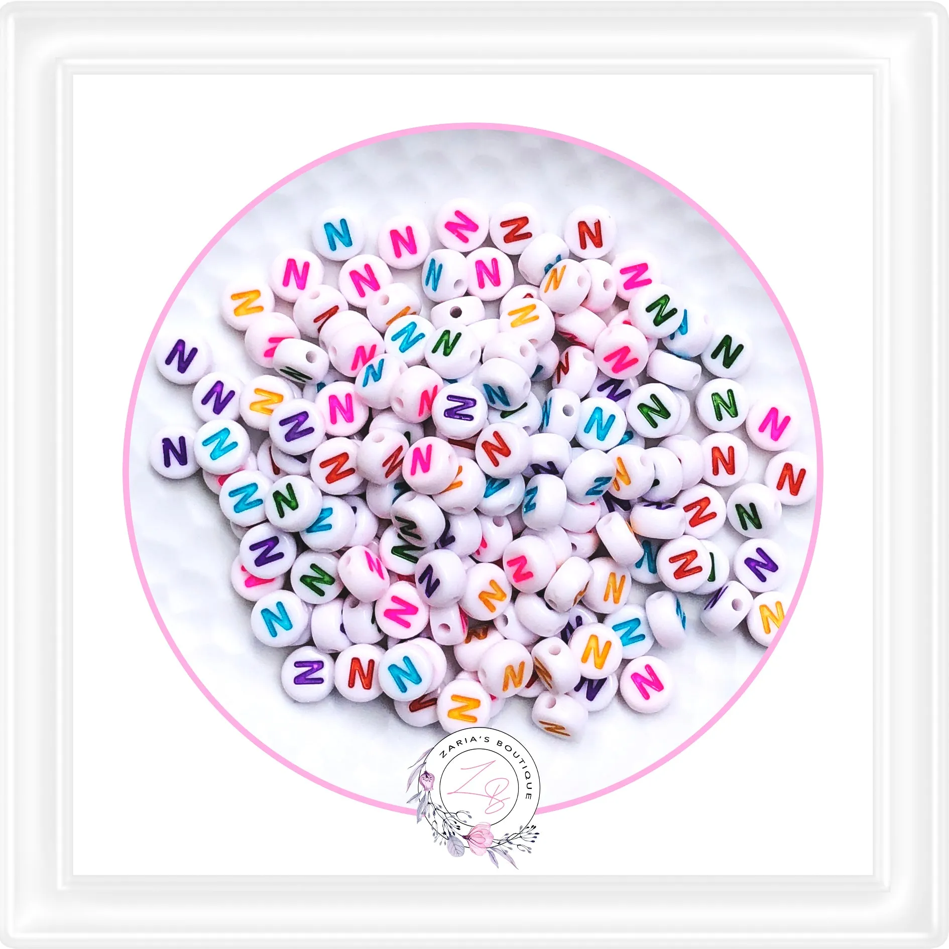 ⋅  Alphabet Beads ⋅ A - Z - 10 Pieces - You Choose ⋅