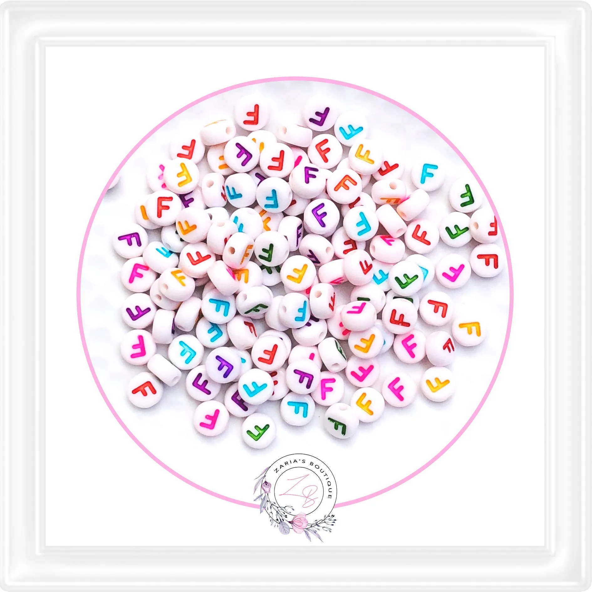 ⋅  Alphabet Beads ⋅ A - Z - 10 Pieces - You Choose ⋅