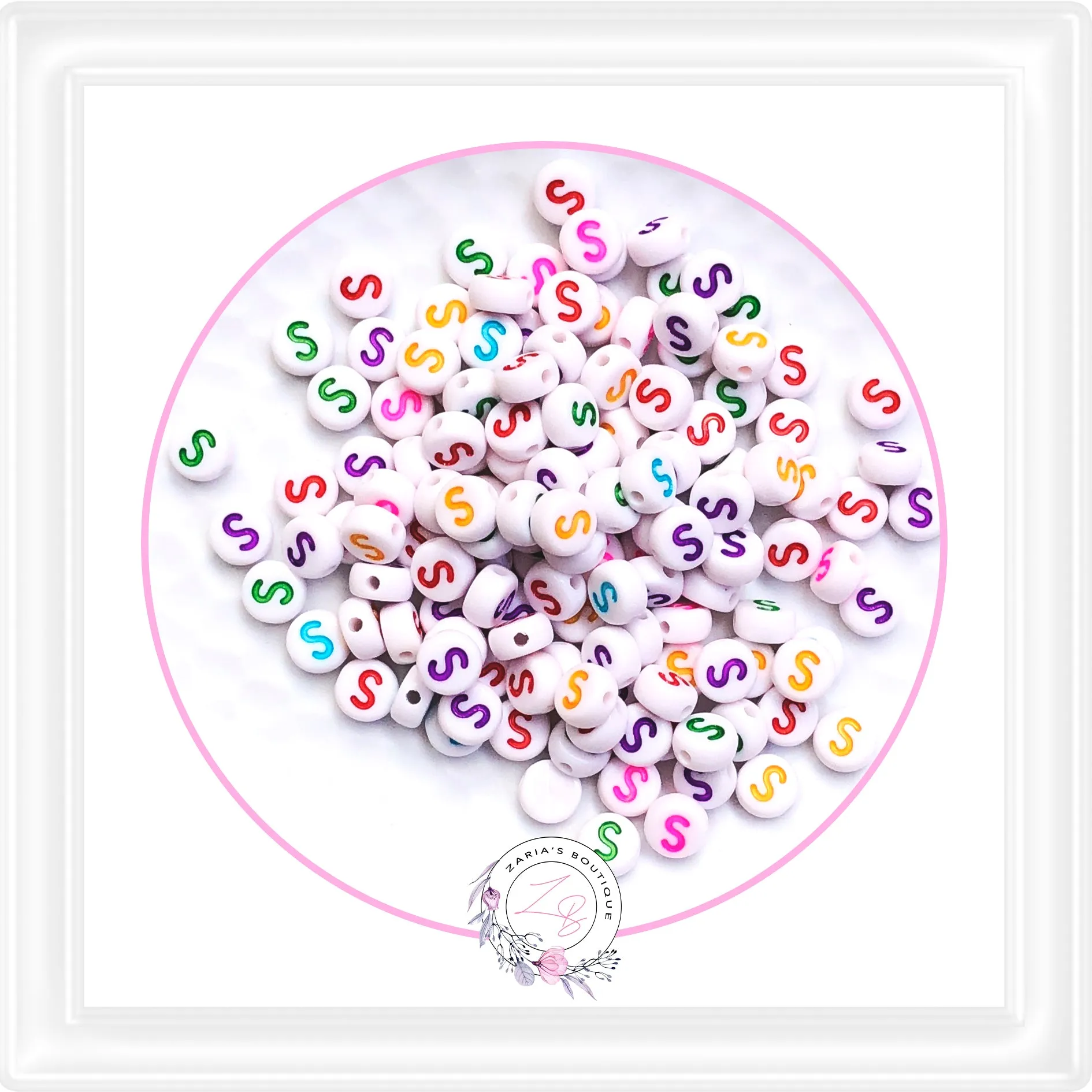 ⋅  Alphabet Beads ⋅ A - Z - 10 Pieces - You Choose ⋅