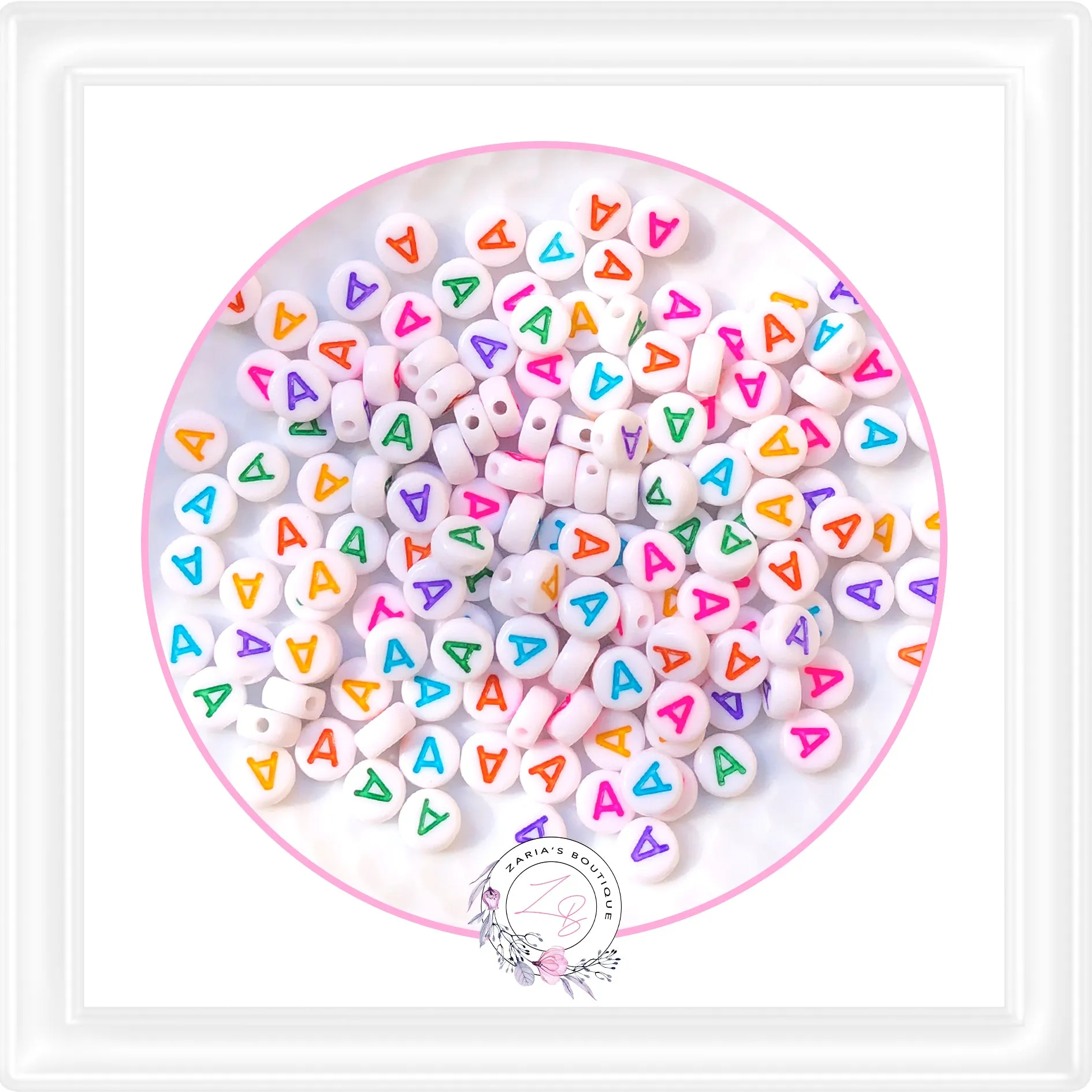 ⋅  Alphabet Beads ⋅ A - Z - 10 Pieces - You Choose ⋅