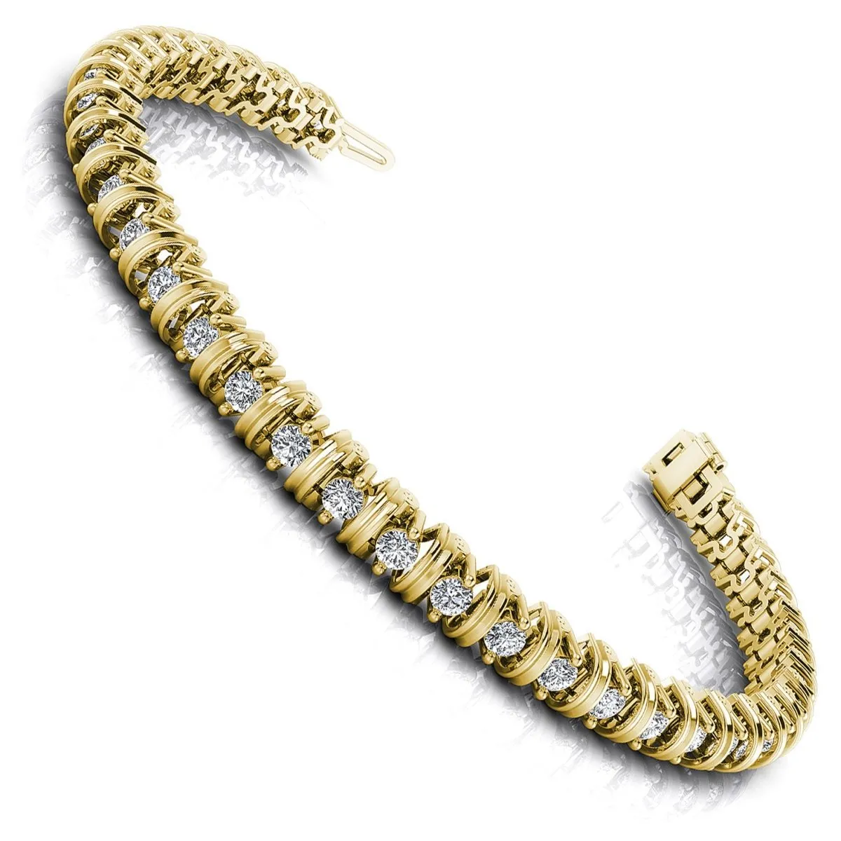 1.00-4.00 CT Round Cut Diamonds - Tennis Bracelet