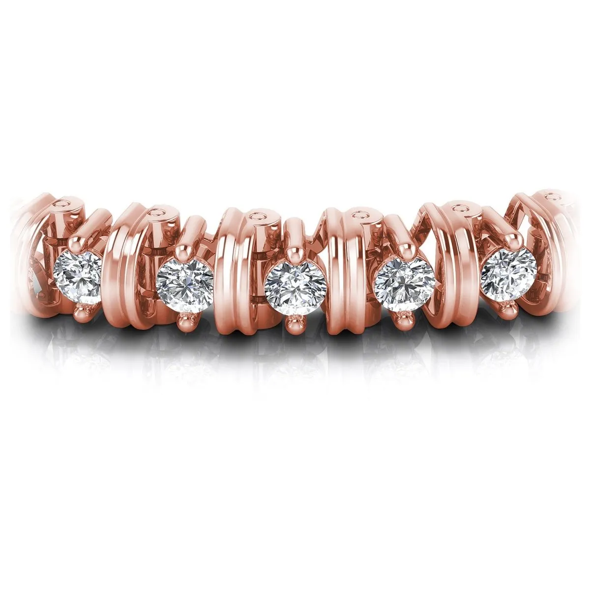 1.00-4.00 CT Round Cut Diamonds - Tennis Bracelet
