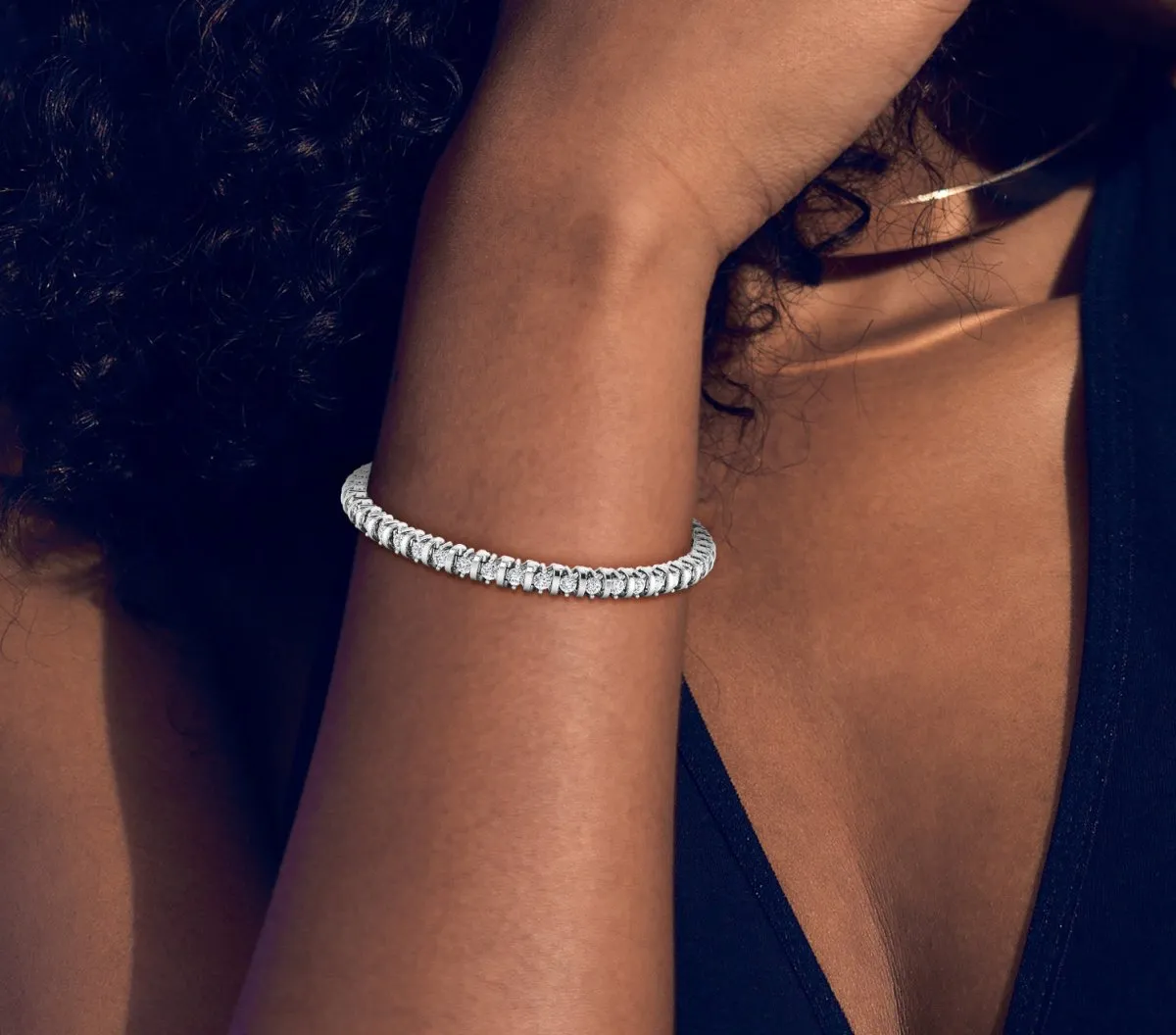 1.00-4.00 CT Round Cut Diamonds - Tennis Bracelet