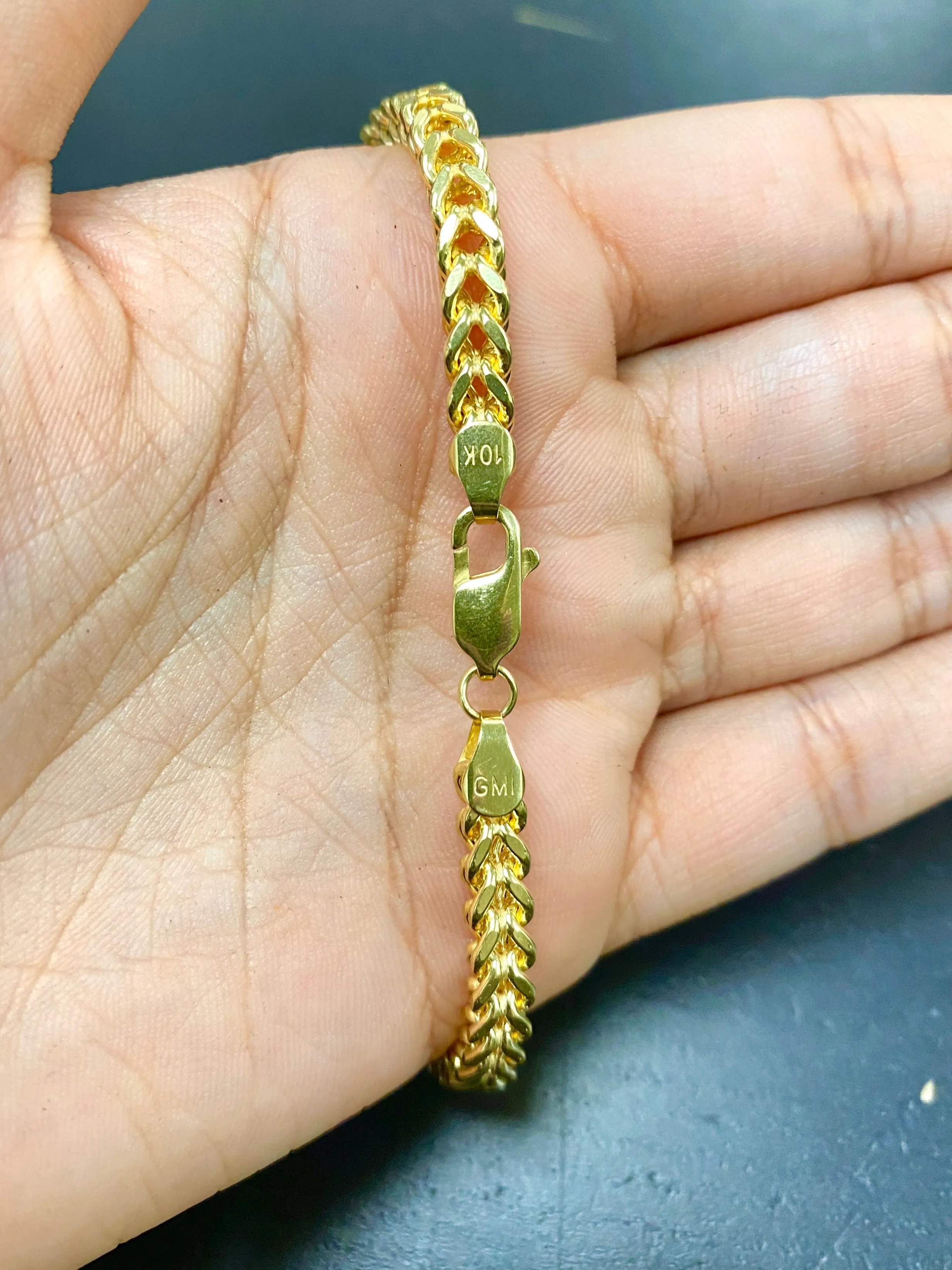 10K 5MM Franco Bracelet