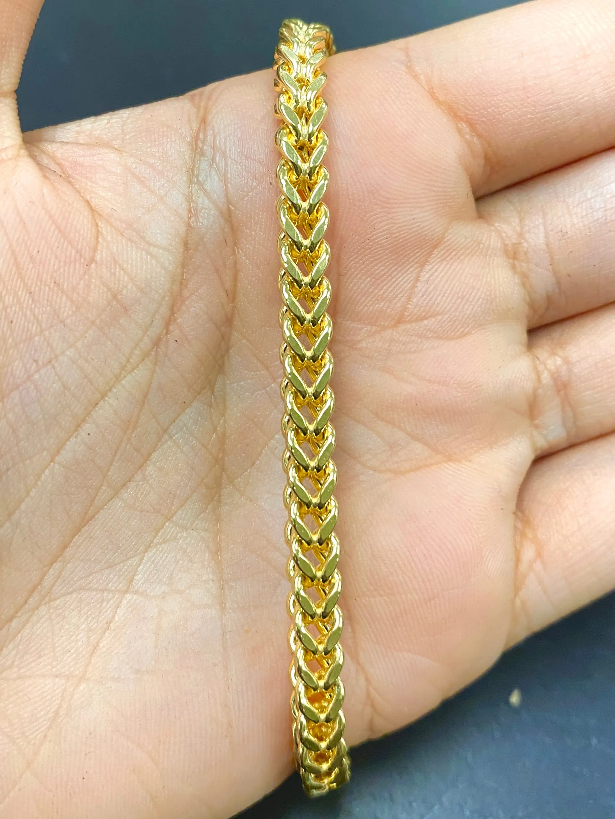 10K 5MM Franco Bracelet