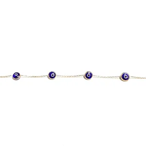 10K Yellow Gold (6mm) Evil Eye Bracelet