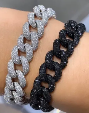 11.63ct tw Black Pave Diamond Link Pave Bracelet
