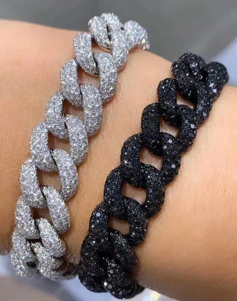 11.63ct tw Black Pave Diamond Link Pave Bracelet