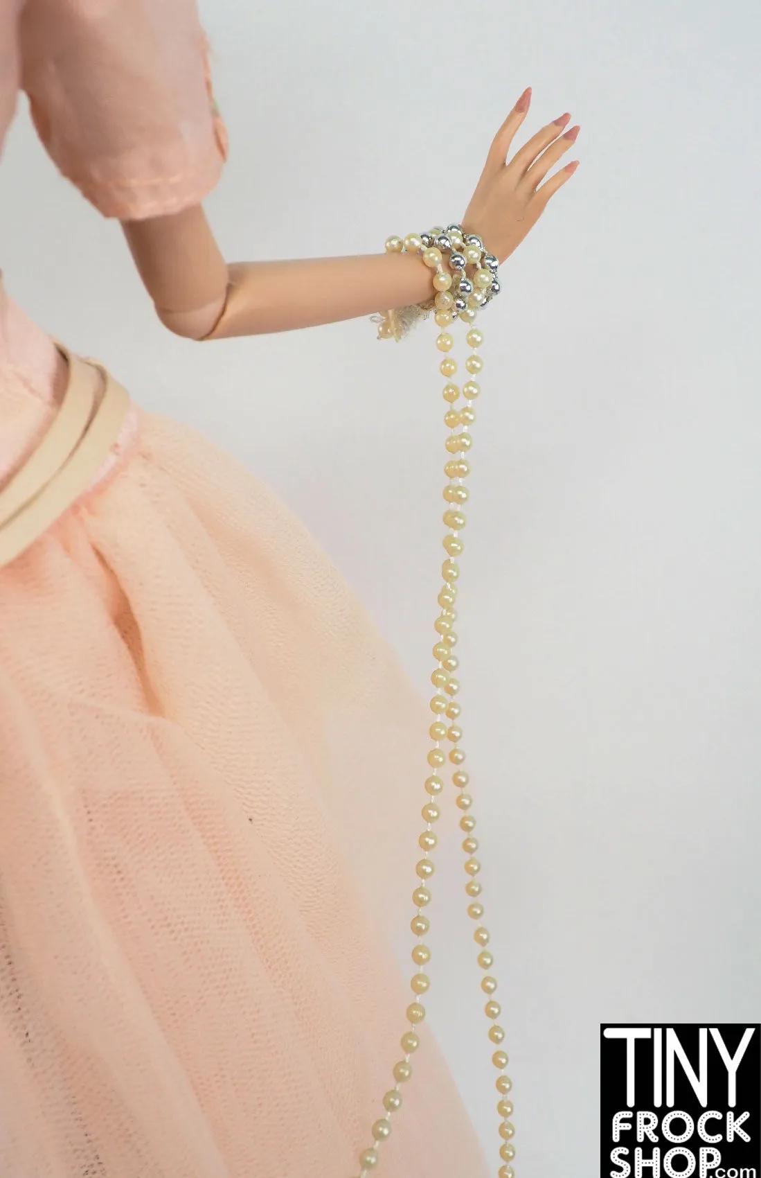 12" Fashion Doll Pearl Bracelet Drape