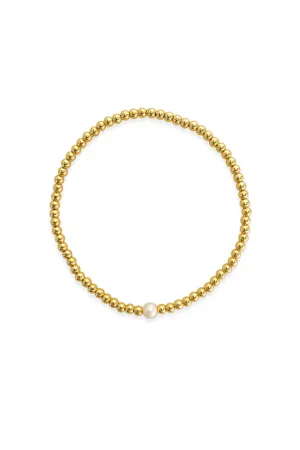14K Freshwater Pearl/Beaded Bracelet