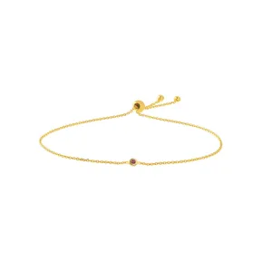 14K Gold Birthstone Bracelet