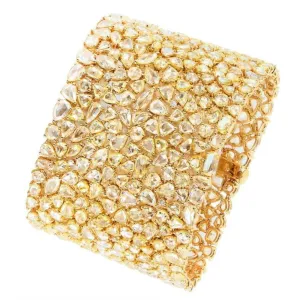 18k Yellow Gold Multi Shape Diamond Bracelet
