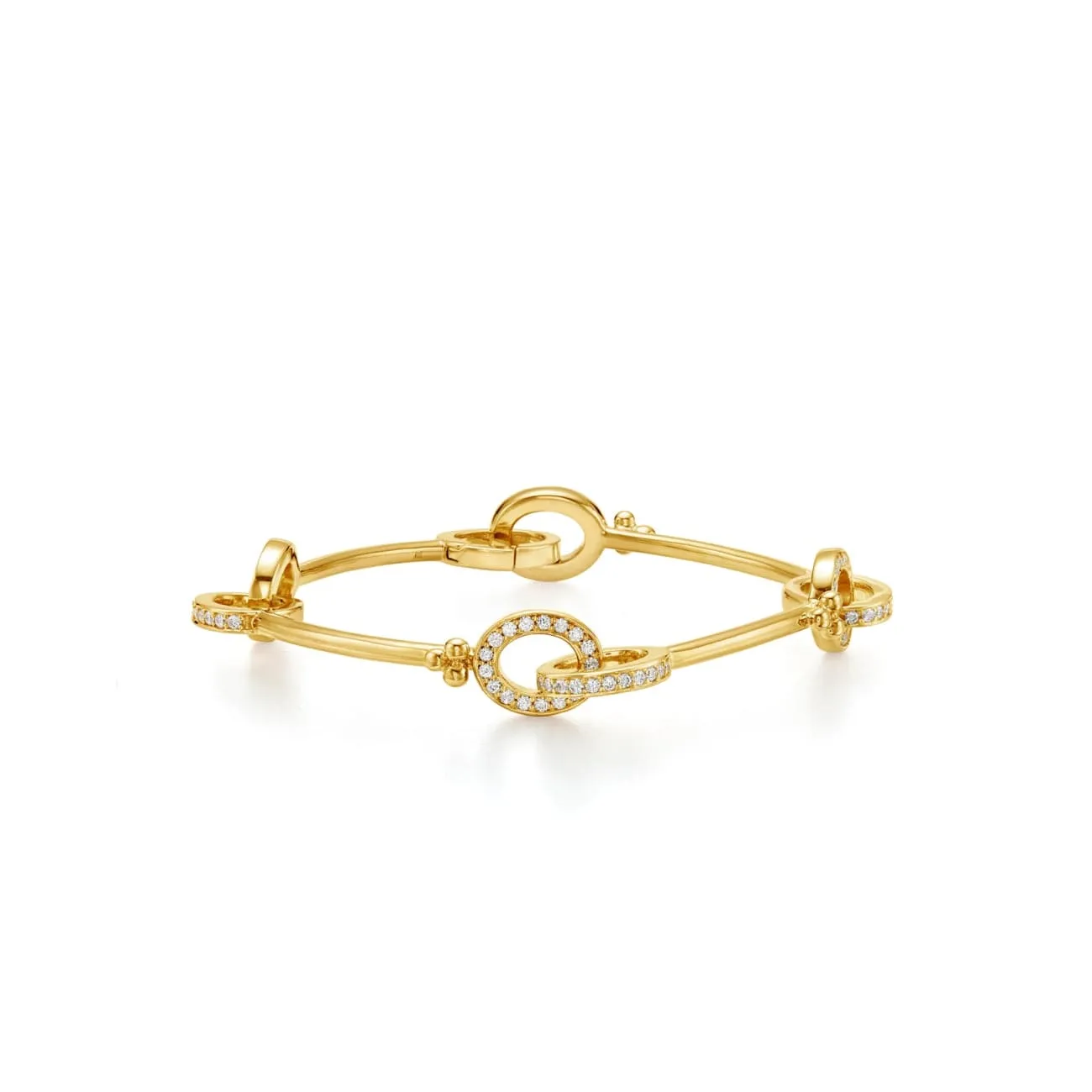 18KT YELLOW GOLD 1.68CT DIAMOND ORS LINK BRACELET