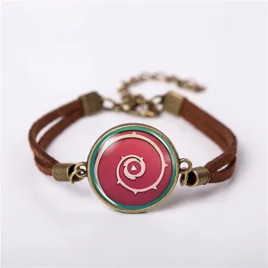 2017 US Animax Steven Universe Shield Bracelet Jewelry Fashion Cute Cartoon Vintage Leather Bracelet Bangles Gift For Children