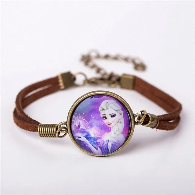 2017 US Animax Steven Universe Shield Bracelet Jewelry Fashion Cute Cartoon Vintage Leather Bracelet Bangles Gift For Children