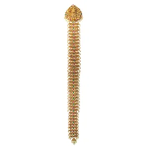 22K Antique Gold & Gemstone Temple Jada (201.8gm)