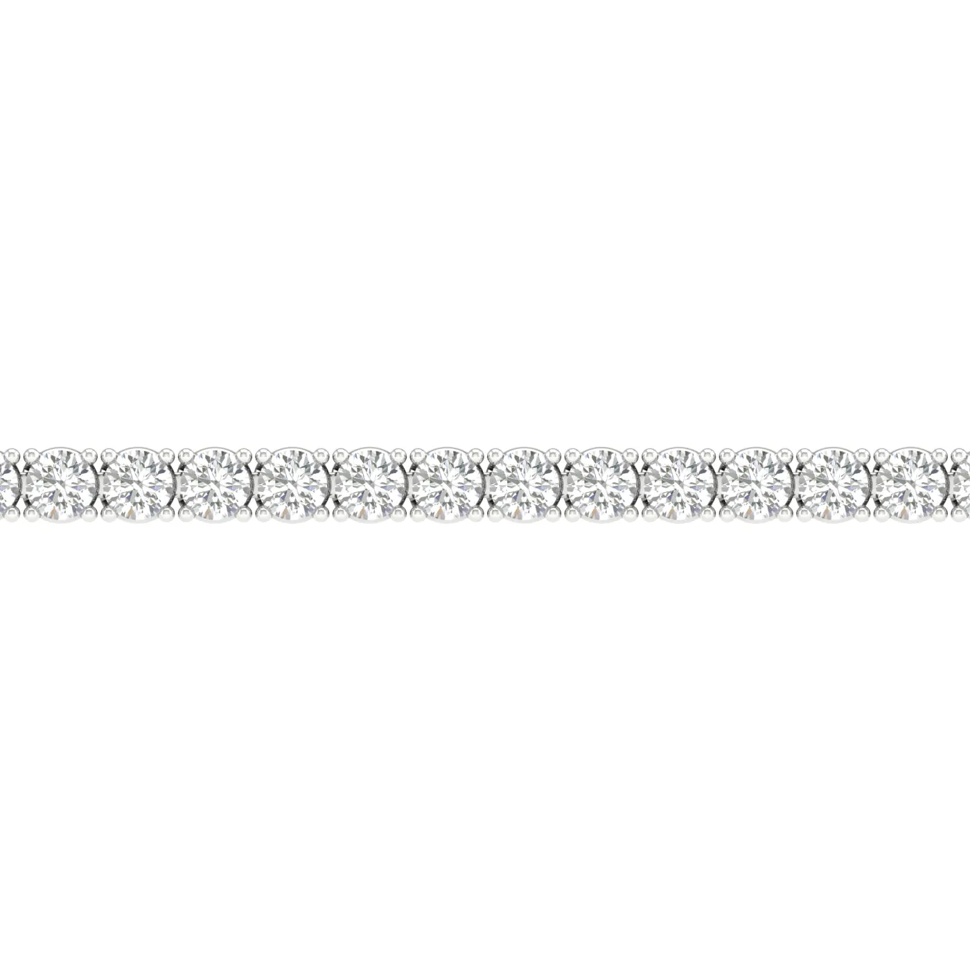 3 Carat Round Lab Grown Diamond 14K Gold 4 Prong Tennis Bracelet