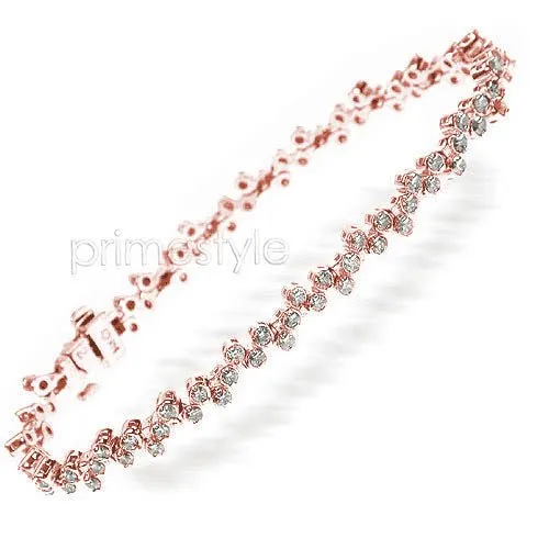 3.00-5.00 CT Round Cut Diamonds - Diamond Bracelet