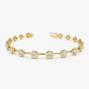 3.60 ctw 14k Round Lab Grown Diamond Bar Bracelet - Larissa