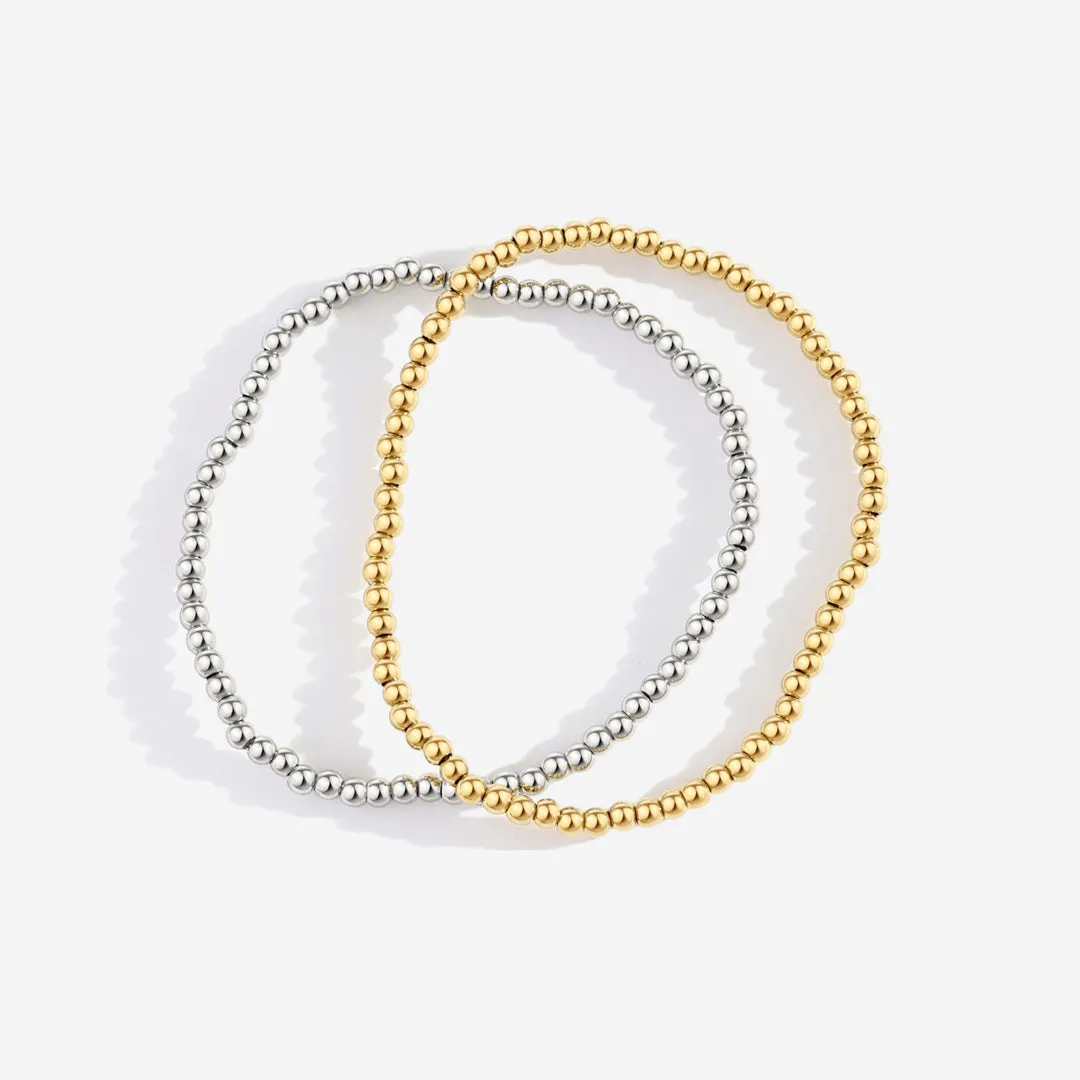 3mm Beaded Bracelet Stacking Set