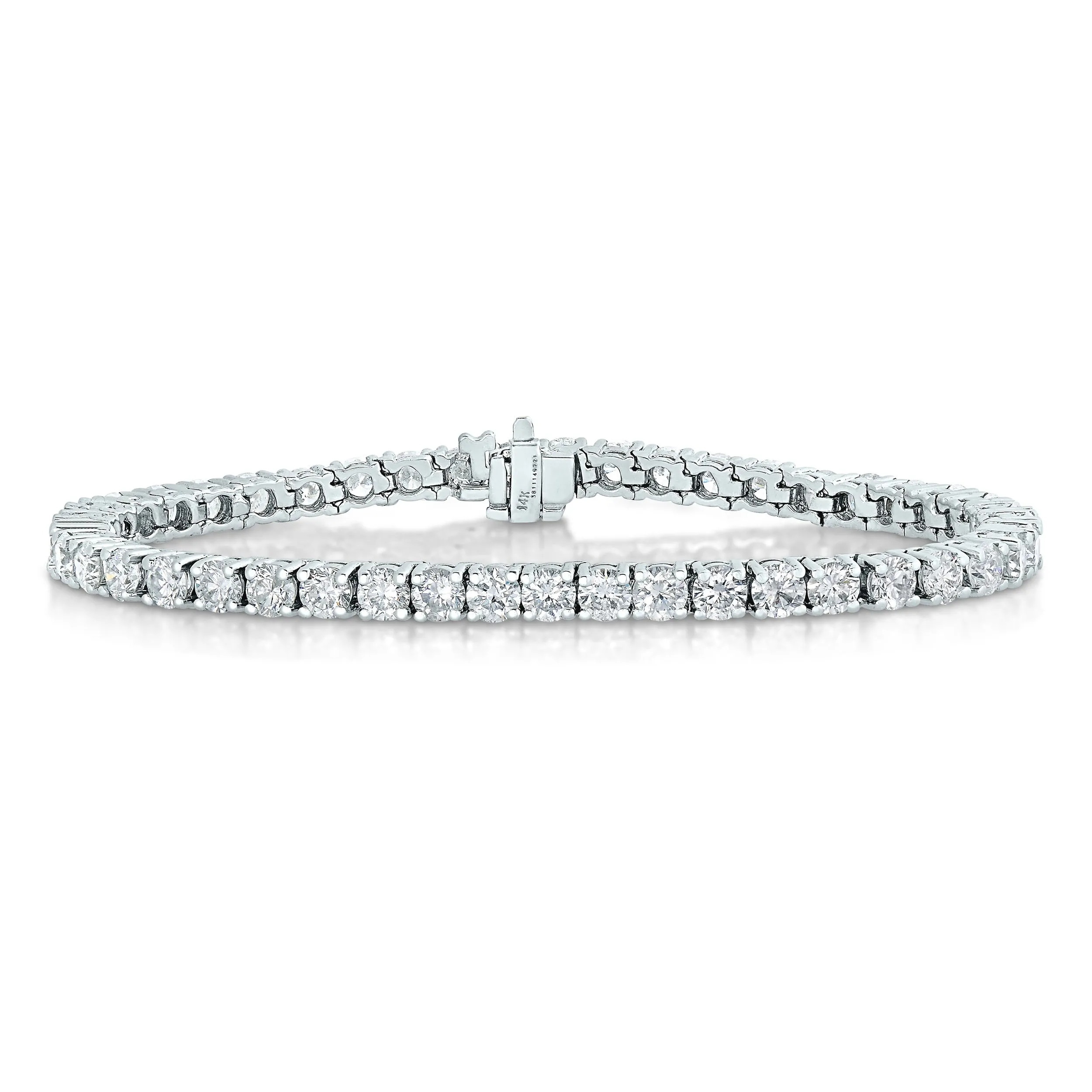 4 cttw Round Diamond Tennis Bracelets in 14K White Gold
