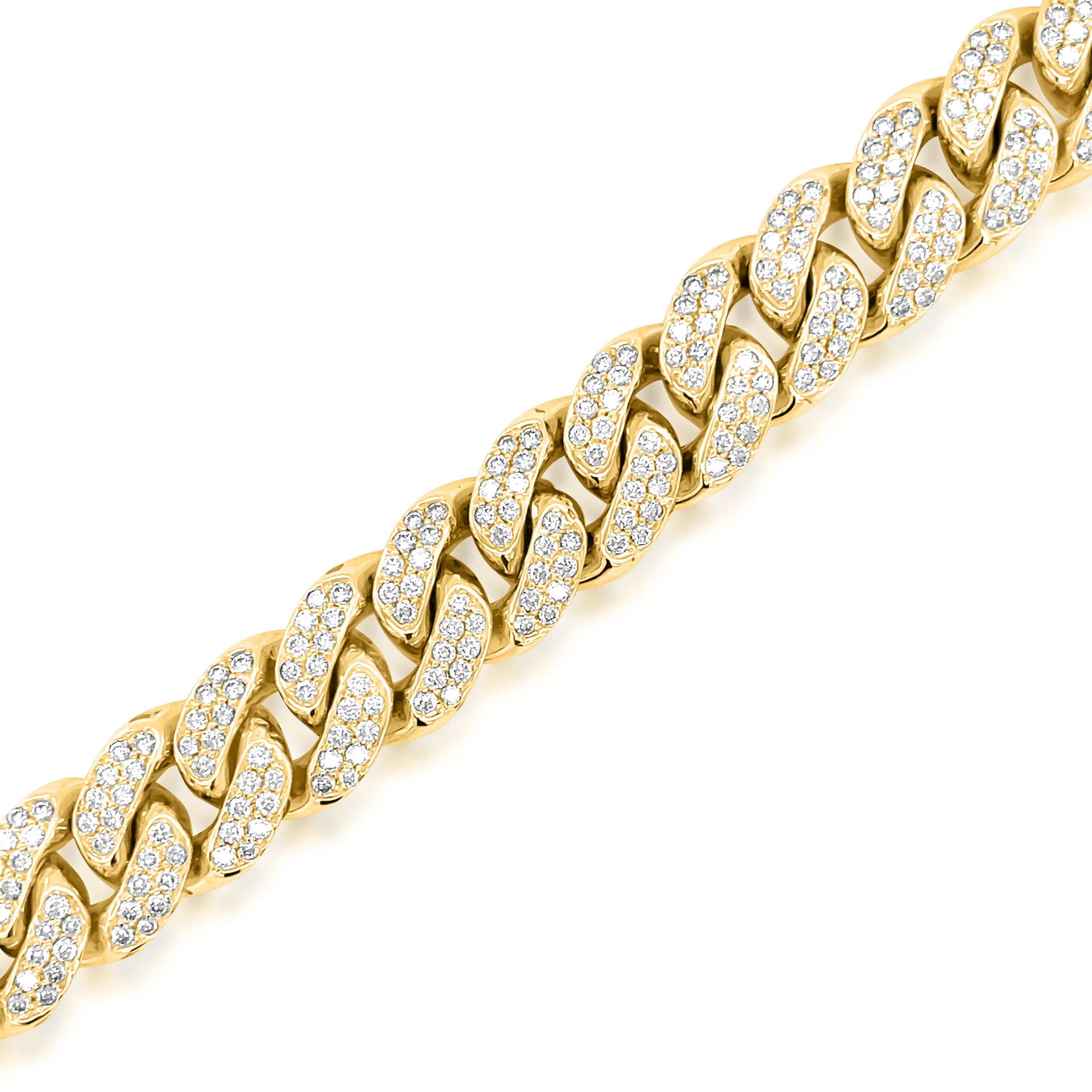 7.77 Carat Diamond Bracelet in 14k Yellow Gold