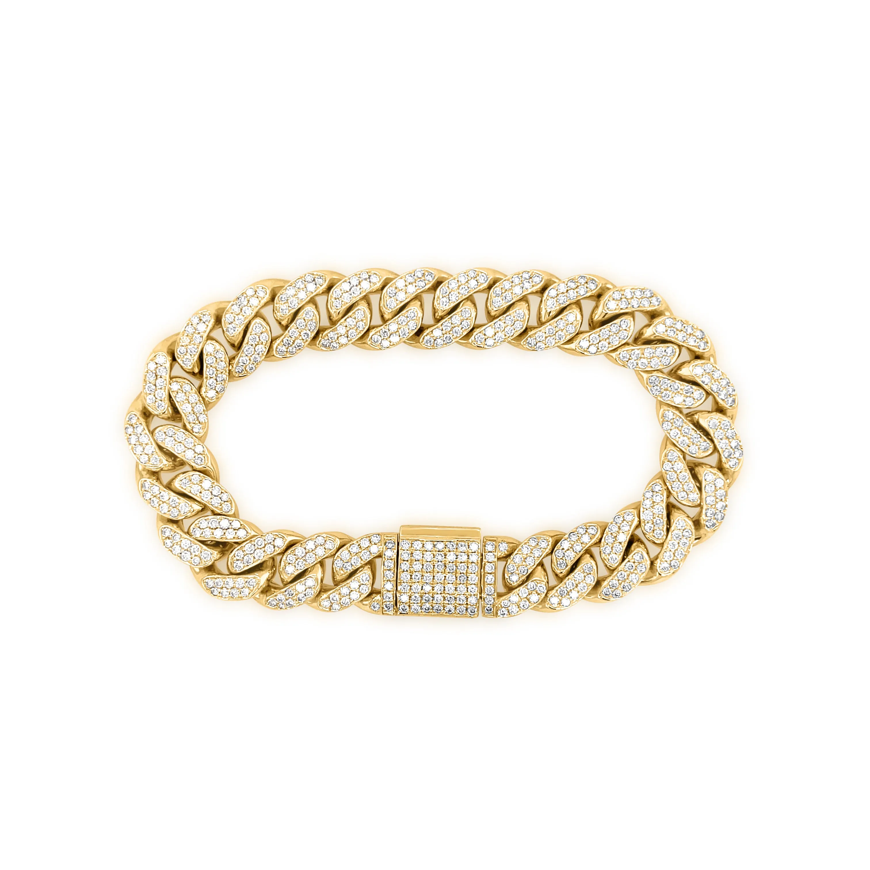 7.77 Carat Diamond Bracelet in 14k Yellow Gold