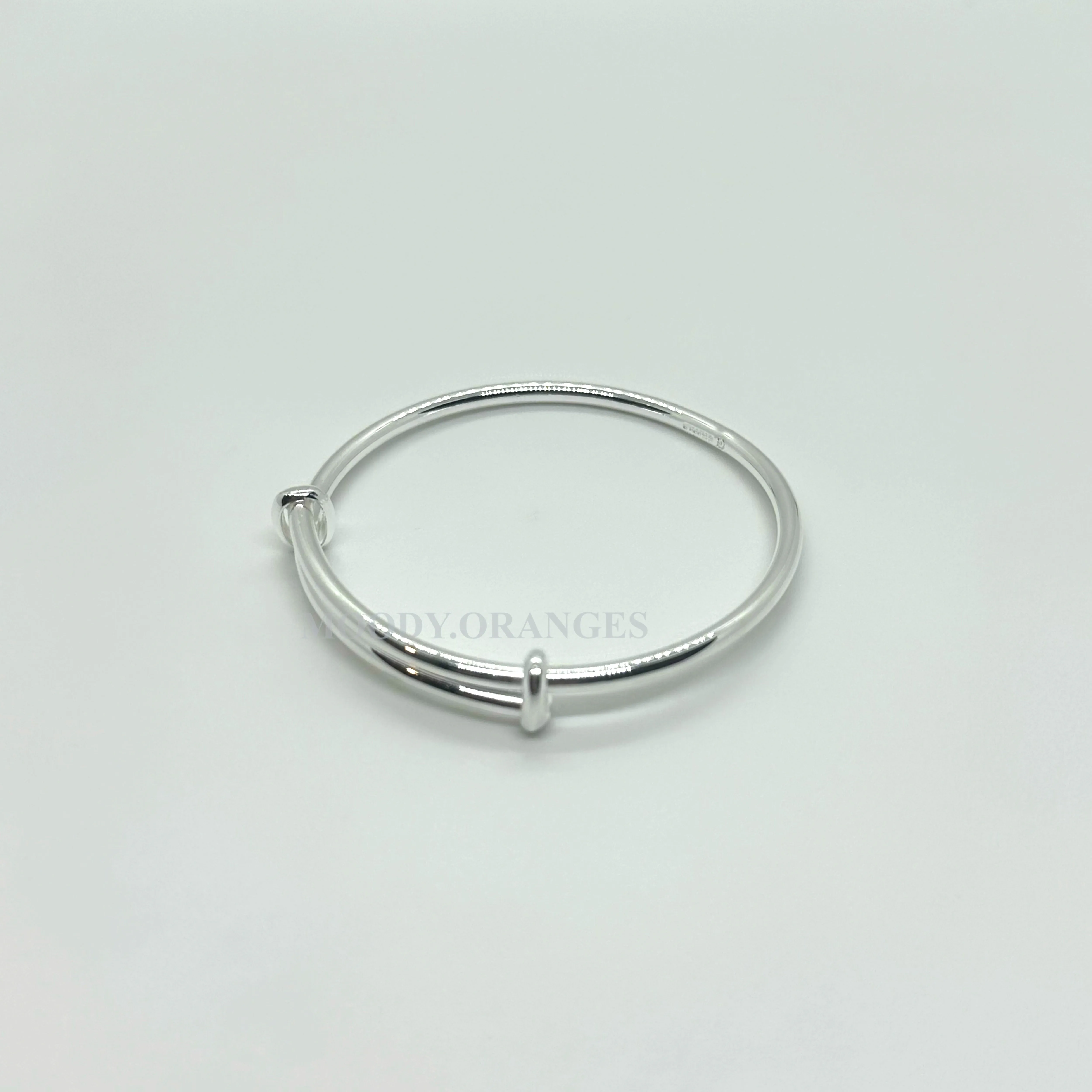 925 Silver - Adjustable Double Bangle (03)