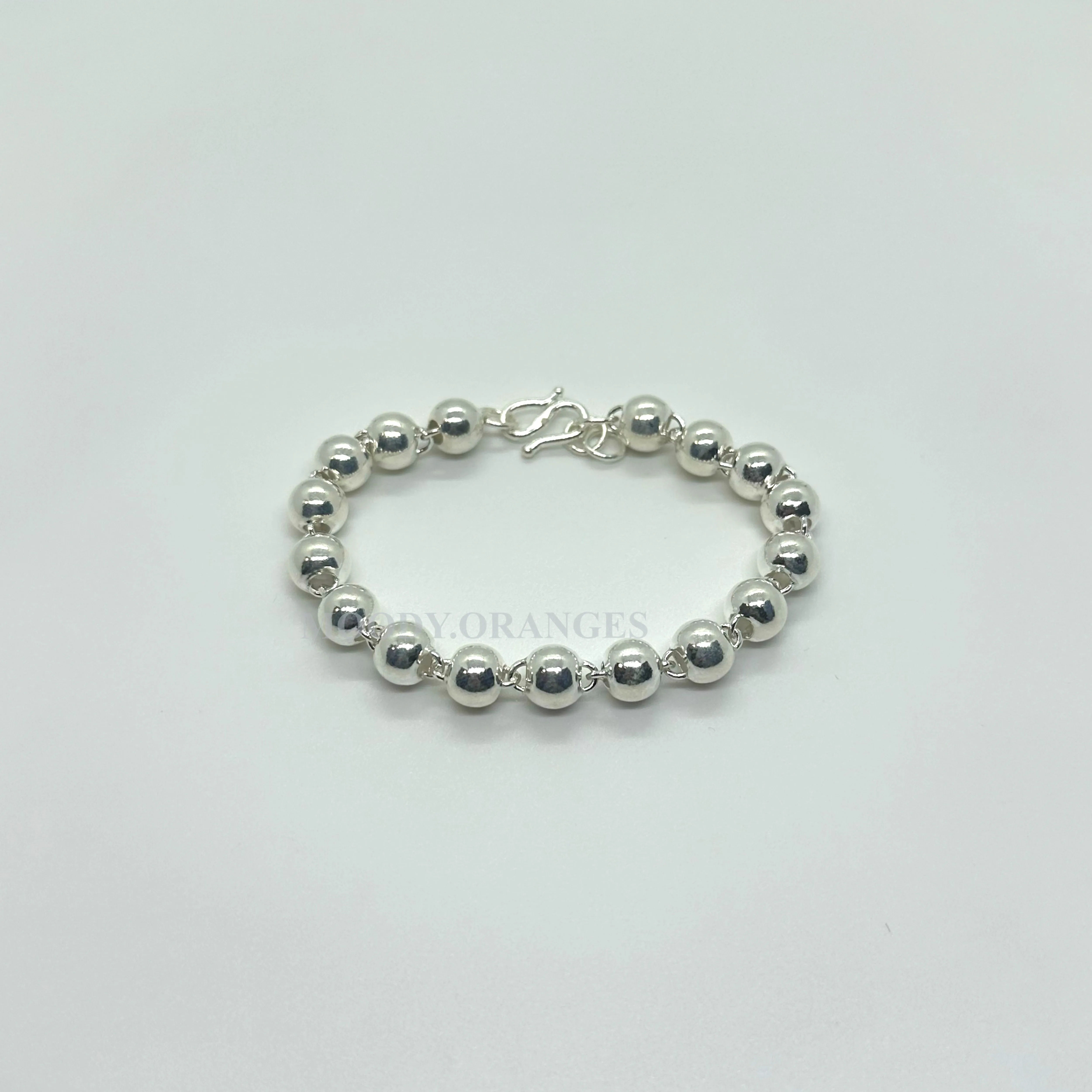 925 Silver - Silver Balls Chain Bracelet (06)