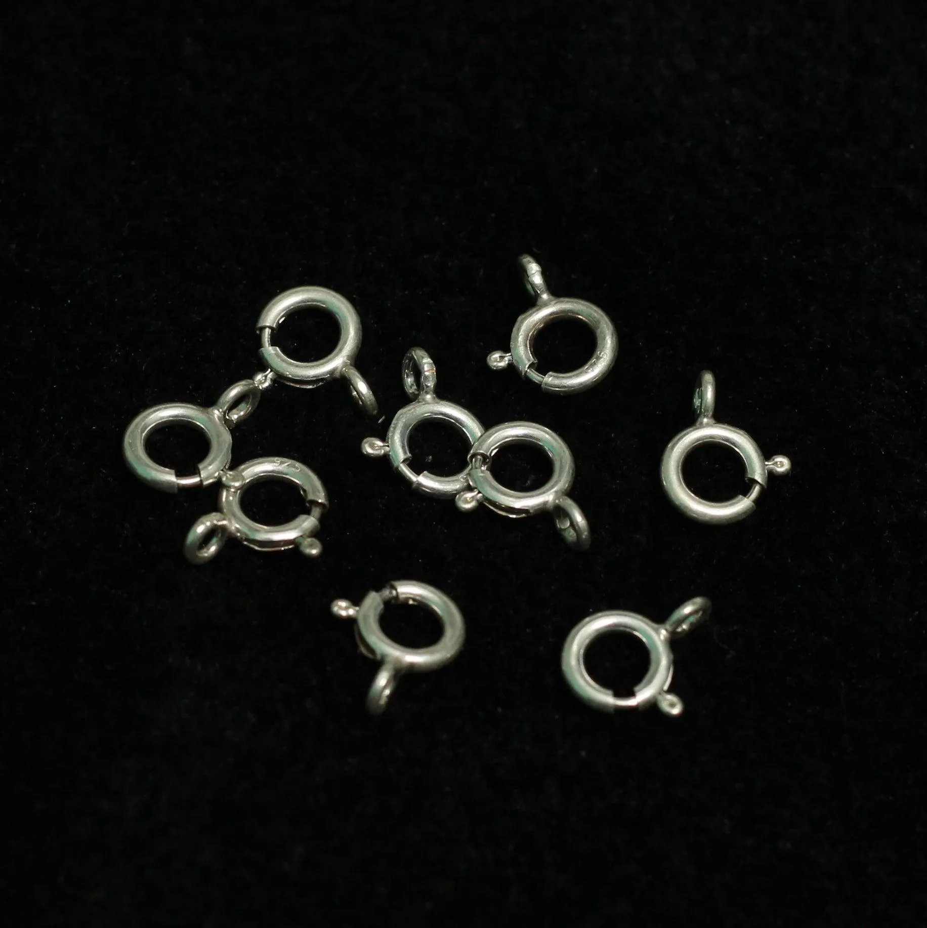 92.5 Sterling Silver 7mm Spring Ring Clasp