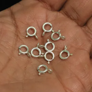 92.5 Sterling Silver 7mm Spring Ring Clasp