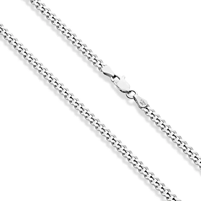 925 Sterling Silver Figaro Choker Necklace