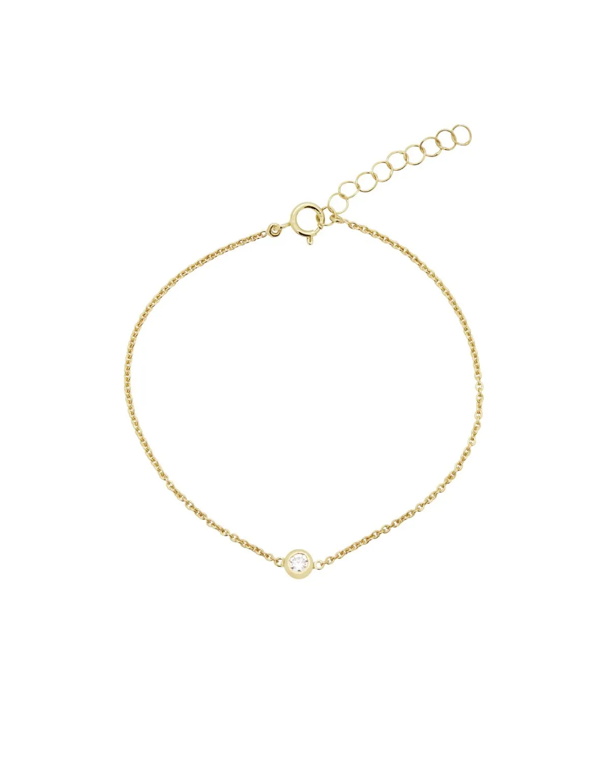 Aarre Bezel Diamond Solid Gold Bracelet