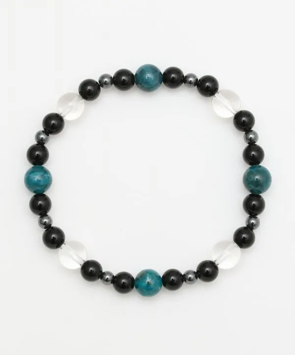 Apatite x Crystal Octagram Bracelet