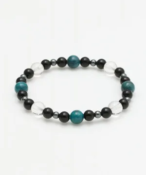 Apatite x Crystal Octagram Bracelet