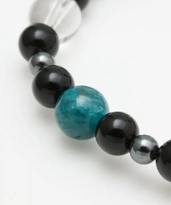 Apatite x Crystal Octagram Bracelet