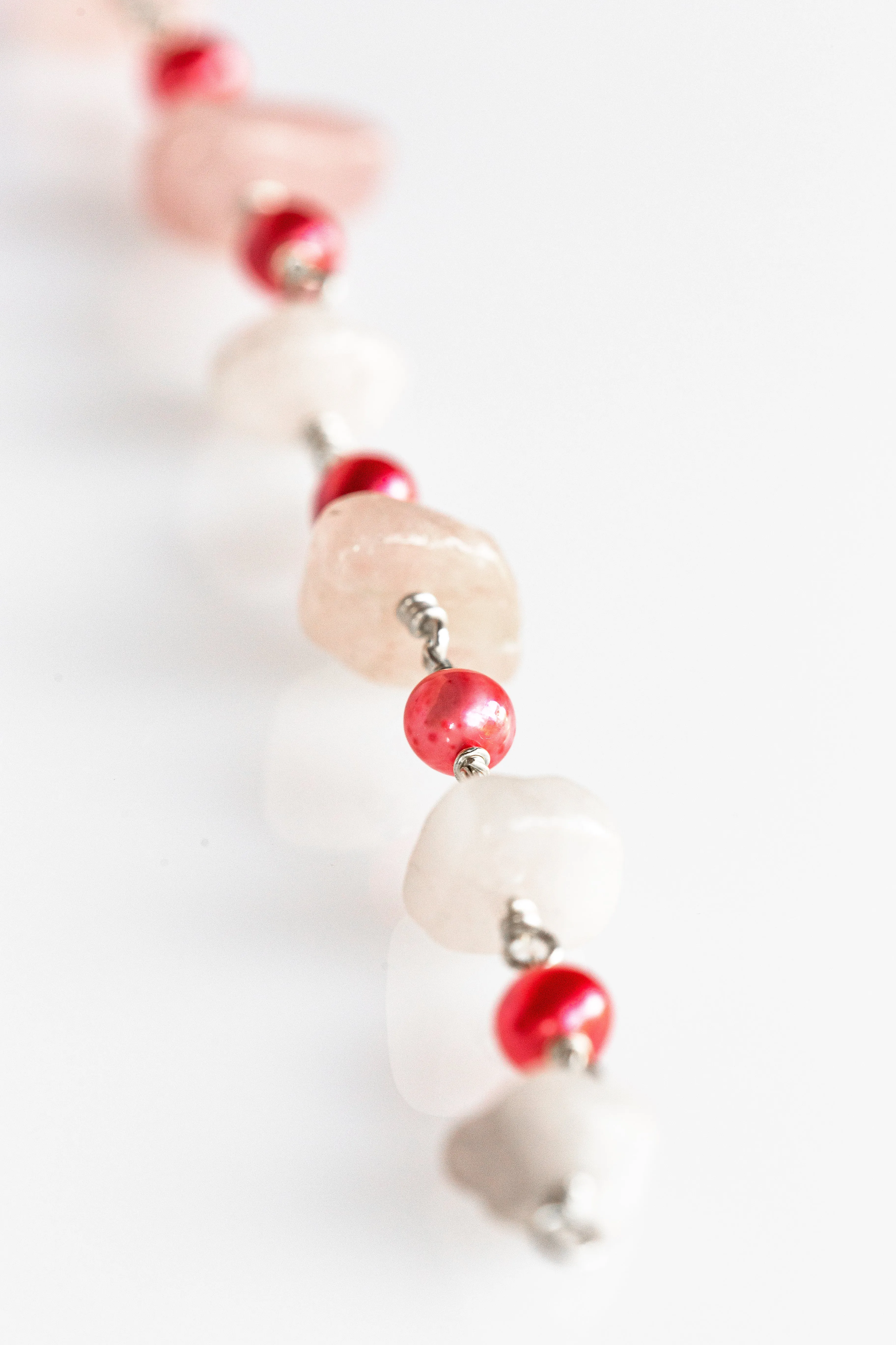 As Seen On Jane the Virgin Rose Quartz Freshwater Pearl Bracelet