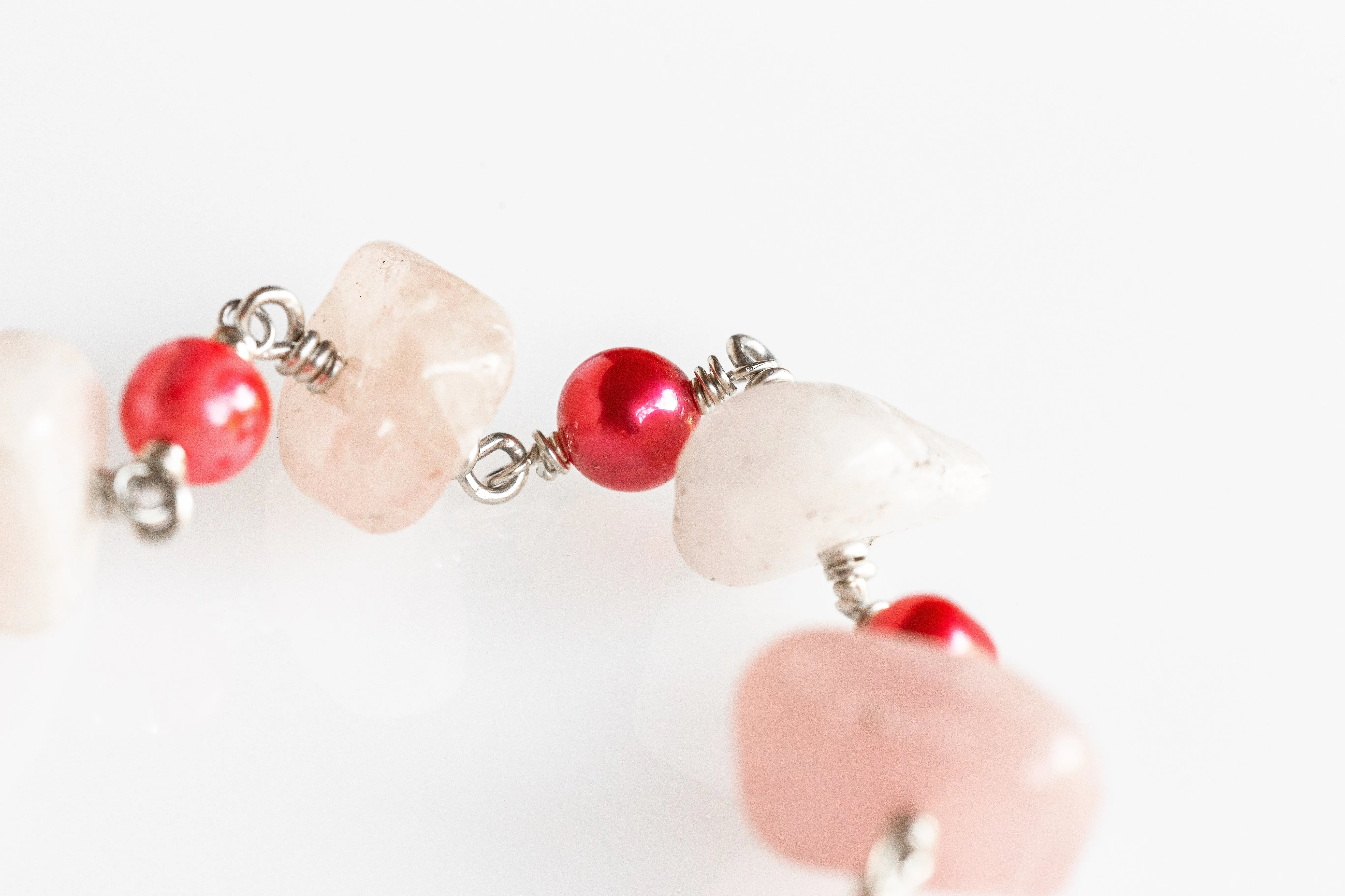 As Seen On Jane the Virgin Rose Quartz Freshwater Pearl Bracelet