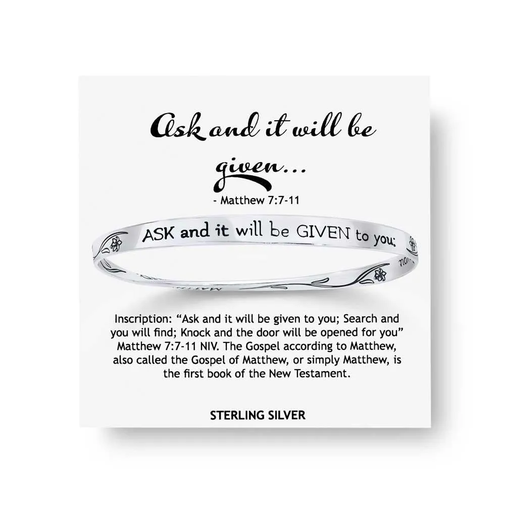 Ask And It Will Be Given... Gospel Of Matthew Bracelet