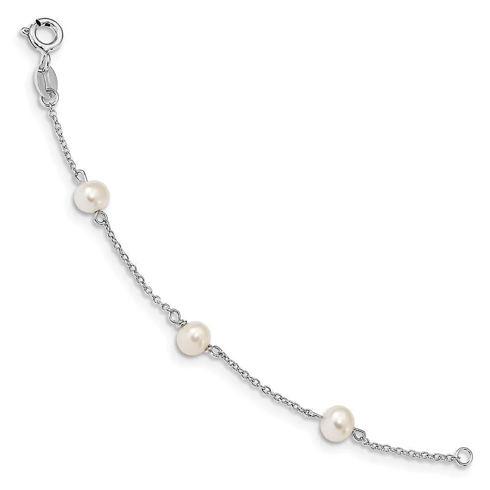 Baby Bracelets:  Sterling Silver, Cultured Pearl Extension Bracelets - Age 3 months - 2.5 - 3 years with Gift Box