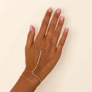 Bezel Hand Chain Bracelet
