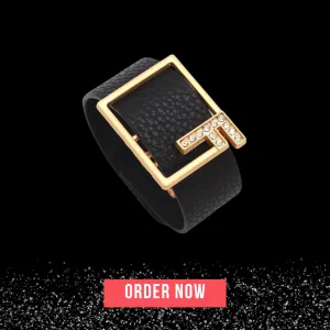 Black-Gold Crystal Charm