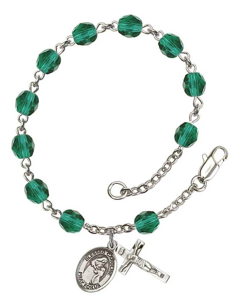 Blessed Caroline Gerhardinger Custom Birthstone Rosary Bracelet