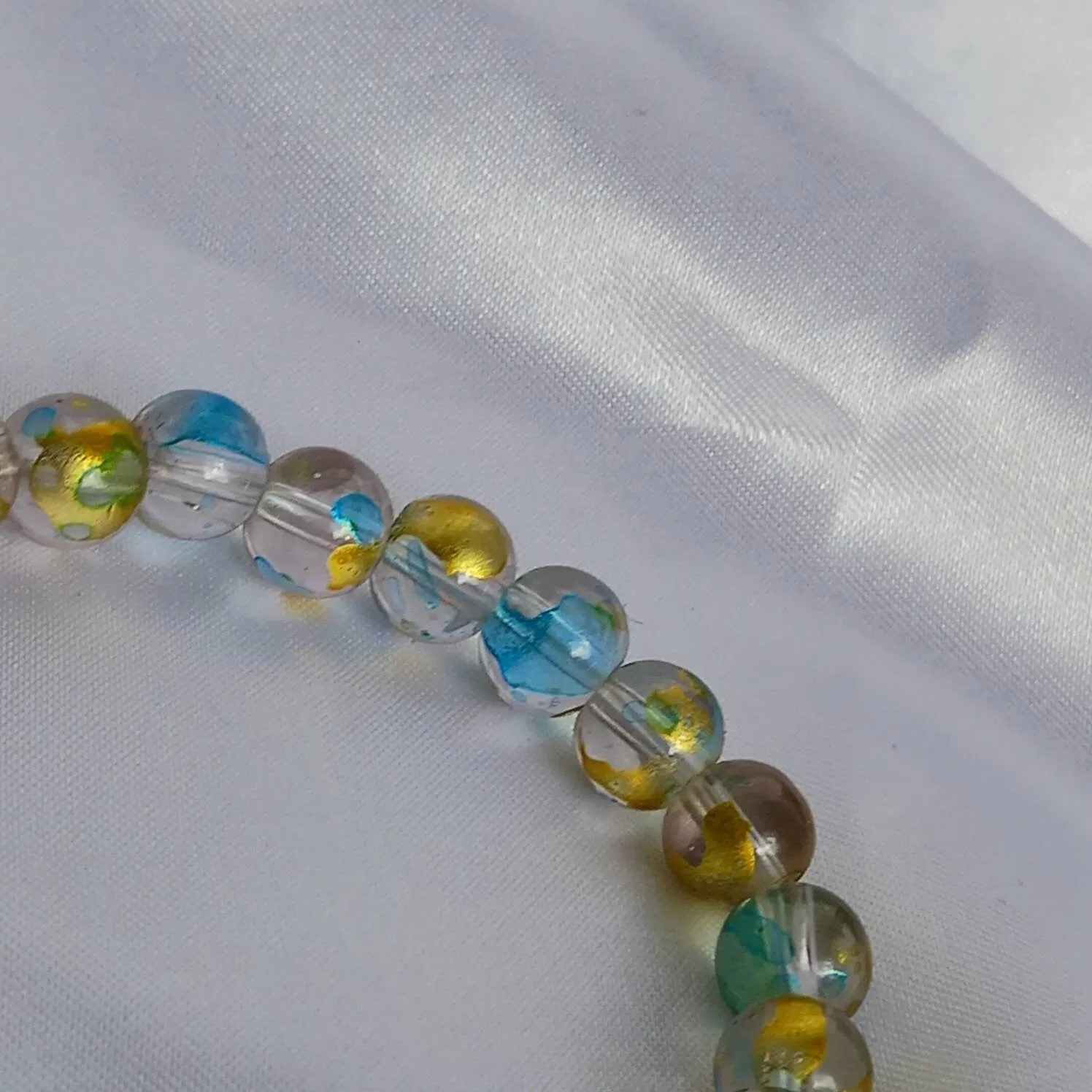 Blue & Gold Bead Bracelets - Bead Jewellery In The UK,Bead Bracelets In The UK,Blue Bracelet,Gold Bracelet,Gold Beaded Bracelets In The UK